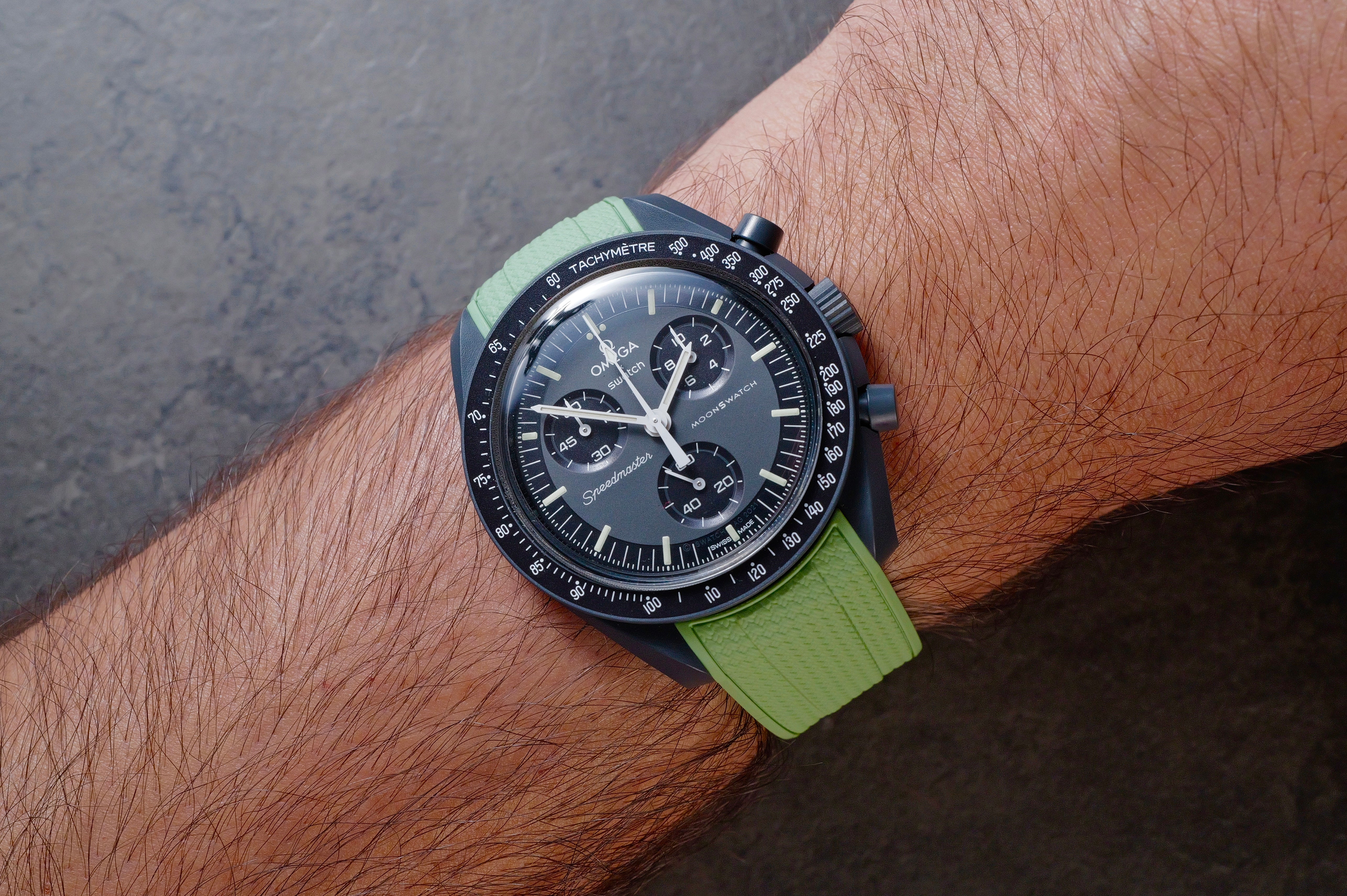 Omega X Swatch MoonSwatch Rubber Strap, Green